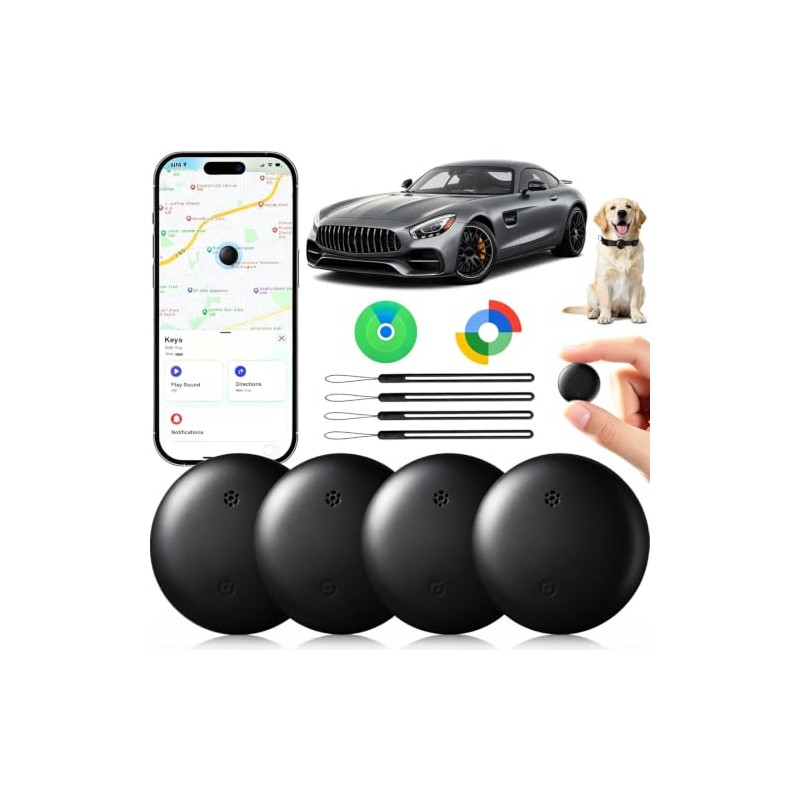 Bluetooth GPS Tracker for Vehicles, Pets & Kids - 2-Pack