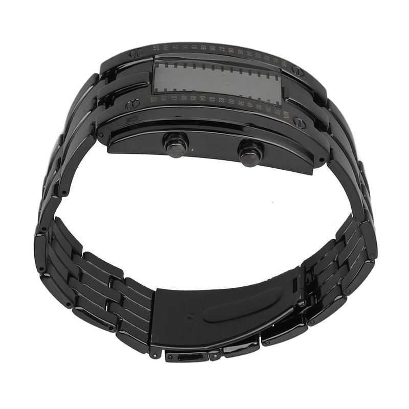 Dual Line Binary Watch Digital Blue LED Alloy Binary Fashion