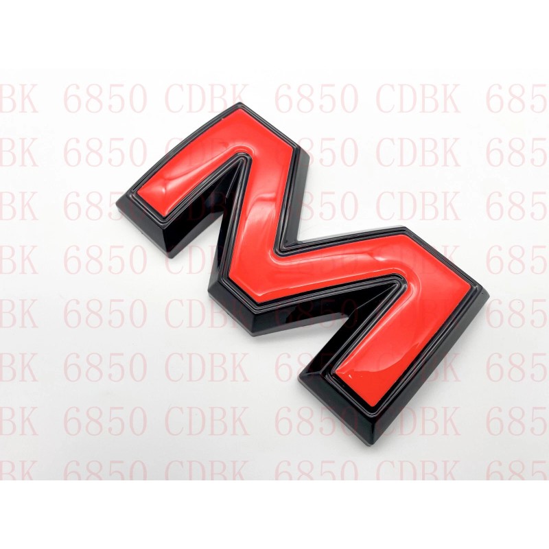 Auto Front & Rear GMC Red Black OVERLAY Emblem Badge