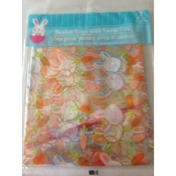 Greenbrier Easter Basket Bags with Twist Ties, 2 Pack, Bags