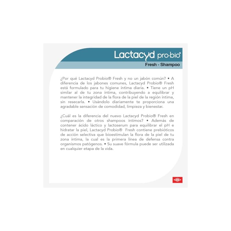 Lactacyd Fresh - Shampoo Íntimo de Uso Diario, 200 ml