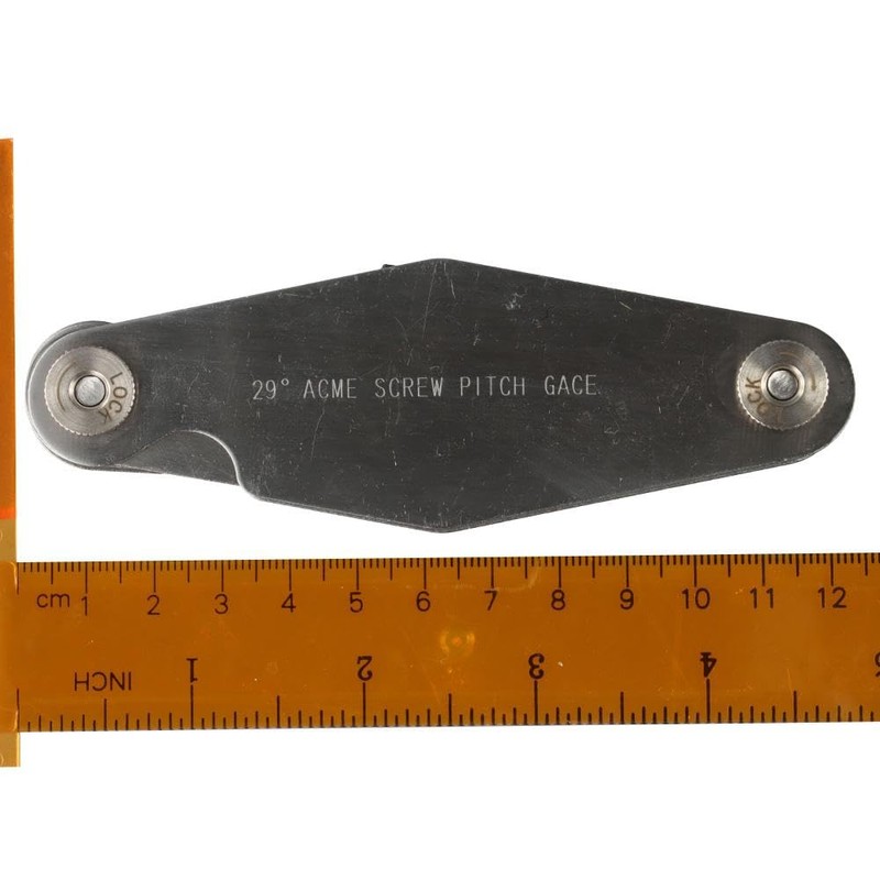 HOBBYIN 16pcs 29 Degree Acme Screw Pitch Gauge, Stainless Steel