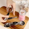 ChefAide Pack of 8 Stainless Steel Magnetic Measuring Spoons Set,