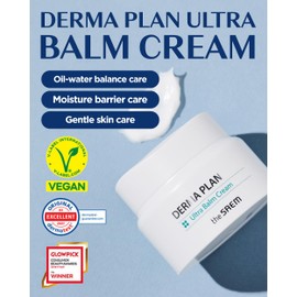 THESAEM Derma Plan Ultra Balm Cream 60ml / 2.02oz - Ceramide and Shea Butter Intensive Hydrating and Soothing Facial Cream, Vegan and Hypoallergenic Skin Care