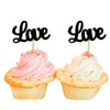 Darling Souvenir, Love Cupcake Toppers, Wedding Party Dessert Decorations -