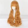 Peluca de cosplay de anime, larga, rizada, ondulada, de color