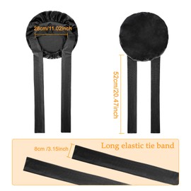 Mulberry Silk Bonnet for Sleeping, 19 Momme Silk Sleep Cap Natural Silks Hair Wrap for Sleeping, Silks Bonnet with Tie Band for Women Hair Care Black