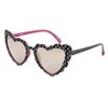 Betsey Johnson Women's Queen of Hearts Sunglasses, Black with Skull