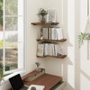 Homode Corner Floating Shelves, Corner Shelves Wall Mounted with Cord
