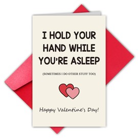 TQDaiker Funny Valentines Day Card for Him Her,Happy Valentine's Day To Wife Husband,Naughty Valentine's Day Cards Decoration For Girlfriend Boyfriend,Envelope Included.