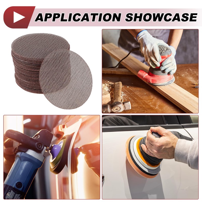 X AUTOHAUX 50 Pcs 5 Inch Abranet Sanding Mesh Anti-Clog