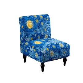BSYMDH Armless Accent Chair Covers Printed Soft Armless Chair Slipcovers Armless Chair Slipcover Printed Slipper Chair Slipcover Printed Armless Chair Covers for Hotel Living Dining Room,10