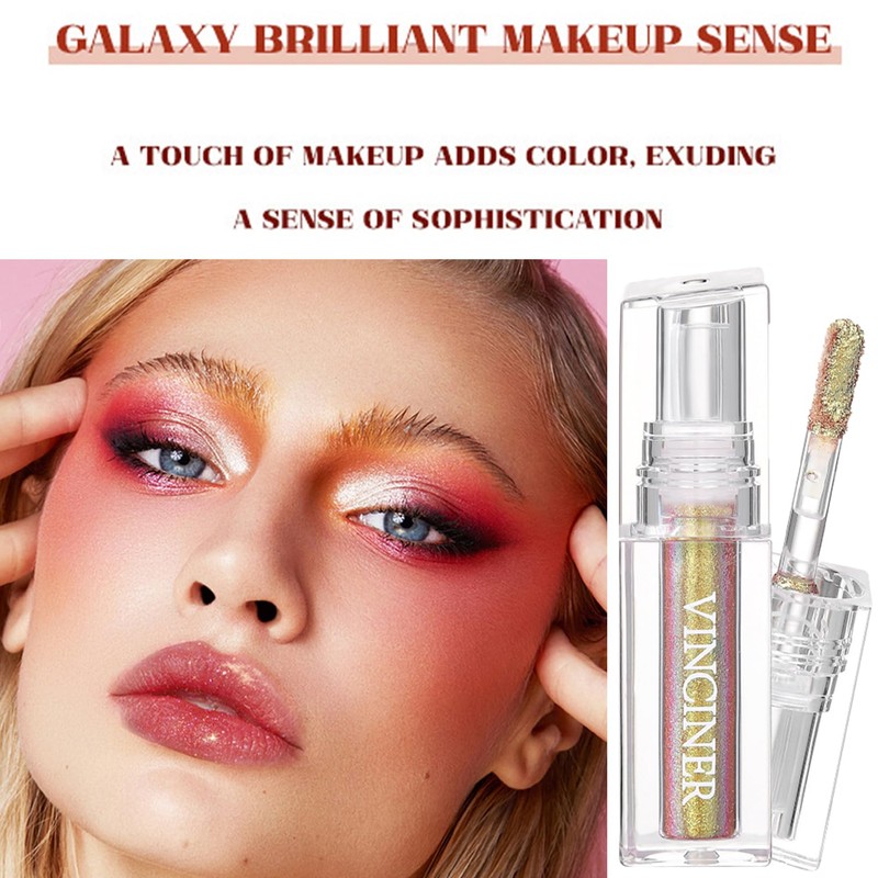 HERBENJOY Metallic Lipstick Glitter Chameleon Lipgloss, Multichrome Tinted Lip Gloss