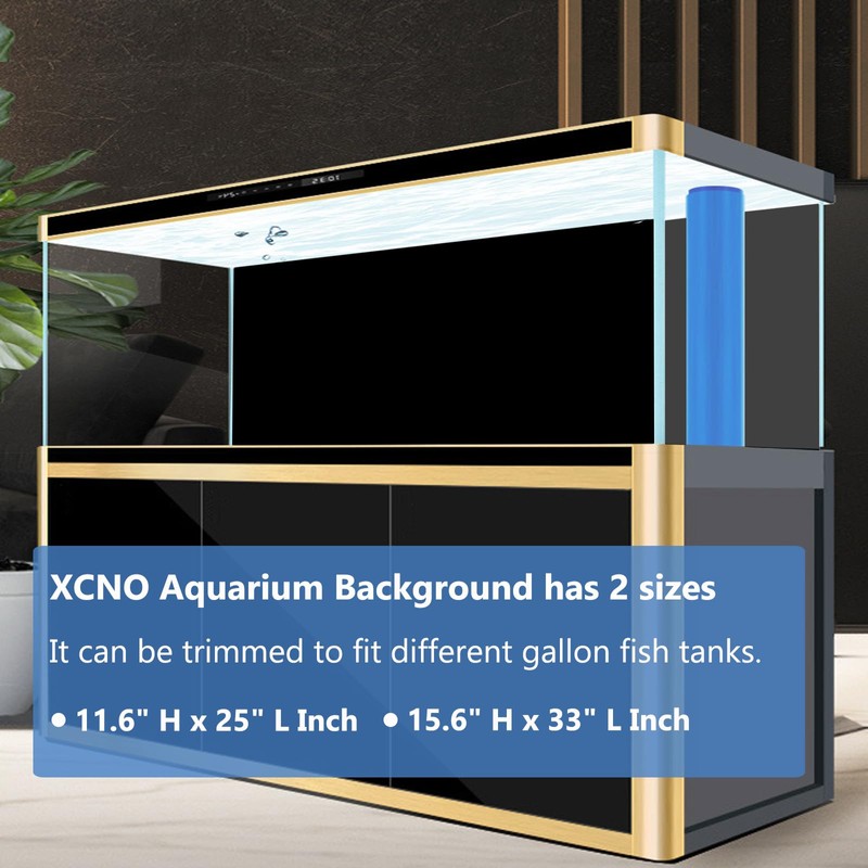 XCNO Blue Black Aquarium Background Poster Fish Tank Background Wallpaper