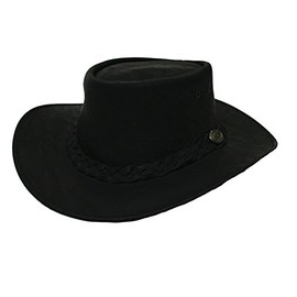 Hazy Blue BRISBANE Unisex Polysuede Hat - BLACK - M