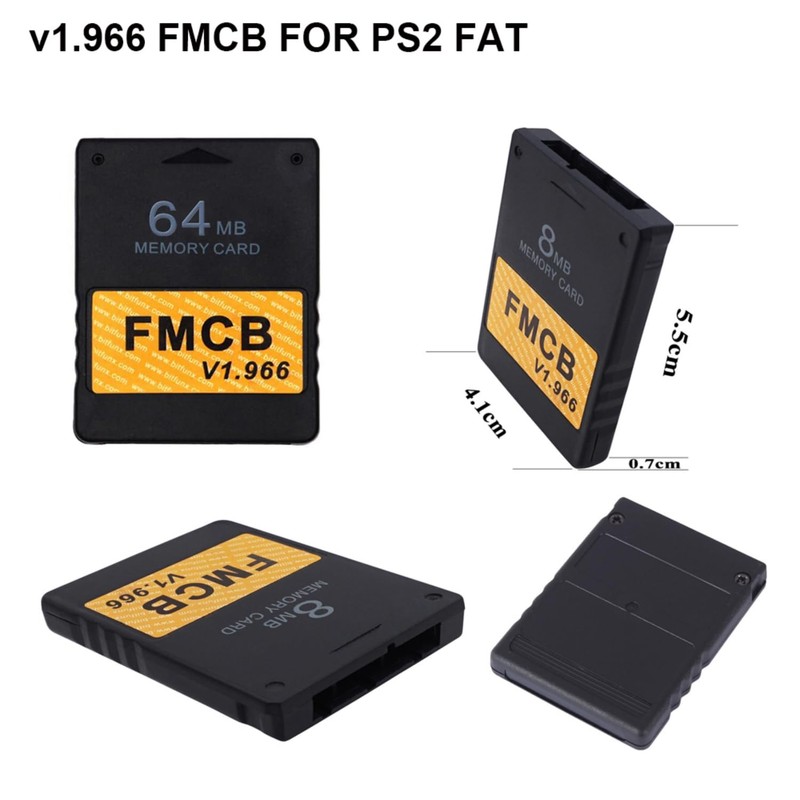 PS2 Fat FMCB Free McBoot Card v1.966, Memory Card for