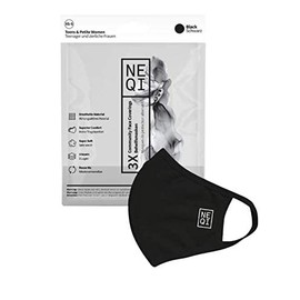NEQI Teen Face Covers, 1 x Pack of 3, Reusable Face Masks for Teenagers