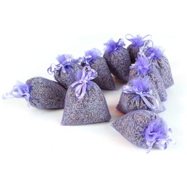 10 x Lavender Bags with Scented Organic Lavender Total Weight 100 g