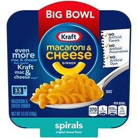 Kraft Easy Mac Big Bowl Spirals Macaroni and Cheese Dinner, 3.5 oz. Microwavable Bowl