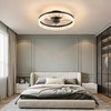 KDG 19.7" Low Profile LED Ceiling Fans with Light, Reversible