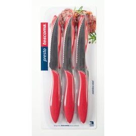 Tescoma 863056.00 Steakmesser 6er Set mit rotem Griff