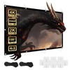 Maclean Portable Projection Screen - High-Quality Polyester Screen with 25