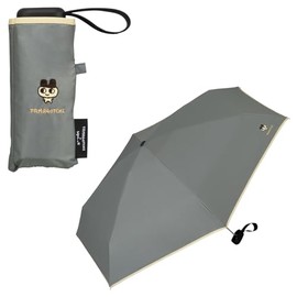 [2024] Wpc. Parasol Tamagotchi x Wpc. Light Shielding Embroidery One Point Gray (Mamecchi) Folding Umbrella
