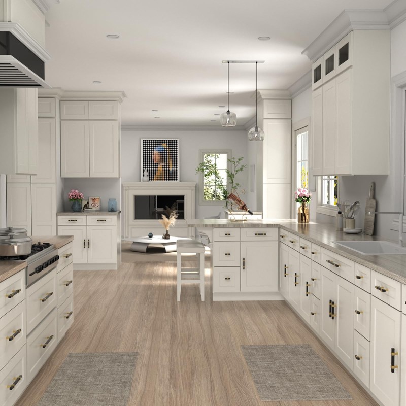 goldenwarm 6 Pack Black and Gold Cabinet Knobs Kitchen Cabinet