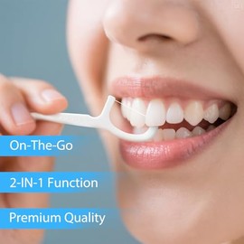 100 púas de hilo dental, paquete individual, para limpieza dental y cuidado bucal, para oficina, restaurante, hotel y uso personal