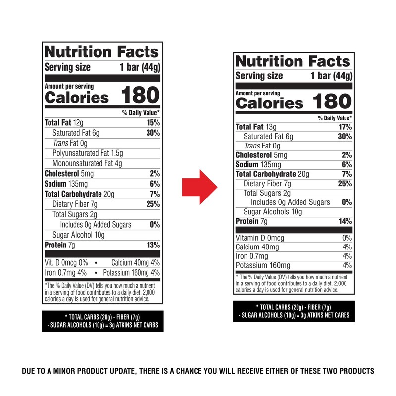 Atkins Caramel Chocolate Nut Roll Snack Bar, Protein Snack ,