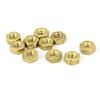 sourcingmap M4 Brass Machine Screw Insert Lock Finished Hex Nut