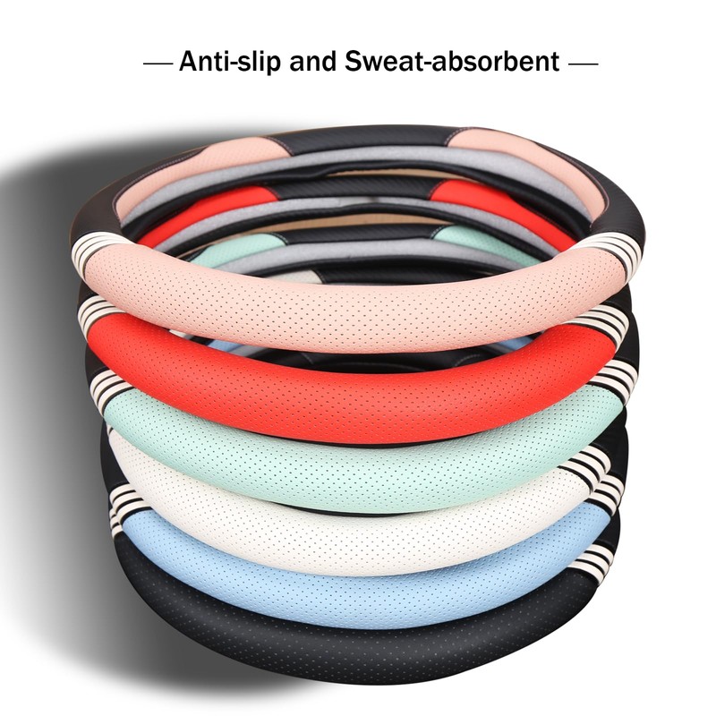 Binsheo Cute Steering Wheel Cover D Shape for Women Men