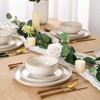 AmorArc Ceramic Dinnerware Sets, Wavy Rim Stoneware Plates and Bowls