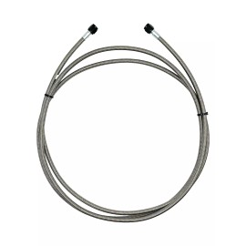 DARK ELEMENT SUPPLY 4AN NITROUS OXIDE/FUEL LINE 12 FT STAINLESS STEEL BRAIDED BLACK ENDS