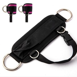 Power Rack Ankle Straps – Gym Equipment for Leg & Glute Workouts, Squat Rack Accessories for Men & Women, Home & Commercial Fitness Training(rose red)