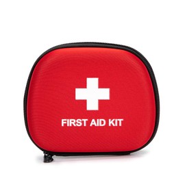 Jipemtra First Aid Hard Case Empty, First Aid Hard Case First Aid EVA Hard Red Medical Bag for Home Health First Emergency Responder Camping Outdoors (5x4x1.8 Small)