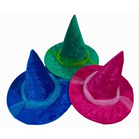 Sleeping Beauty Good Fairy Hats (Set of 3 - Flora Pink, Merryweather Blue, and Fauna Green) (Hats, Wings, and Wands)