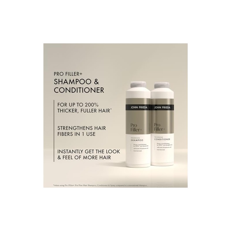 John Frieda Pro Filler+ Shampoo & Conditioner 500ml x2. Fine