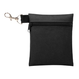 Scott Edward Golf Tee Pouch Travel Gear Professional Zipper Golf Tee/Ball Pouch Bag with Metal Lobster Claw Clip for Valuables and Golf Accessories, Clips to Your Golf Bag for Extra Storage