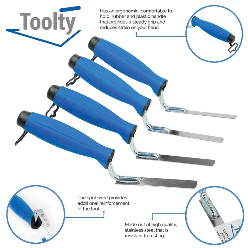 Toolty Tuck Pointer Trowel, Stainless Steel Finger Pointing Trowel, Hand