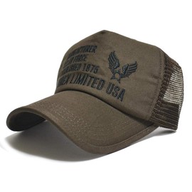 AVIREX Front Embroidered Limited USA Mesh Cap, Braun
