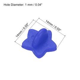 PATIKIL Rubber Pin Backs, 100 Pack Star Shape Butterfly Clutch Lapel Pin Backing Locking Pin Keepers Brooch Holder for Uniform Badge Hat Tie, Blue