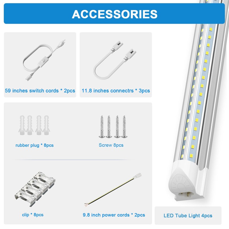 SHOPLED LED Shop Light 3FT, 30W 4000LM 6000K Cool White,