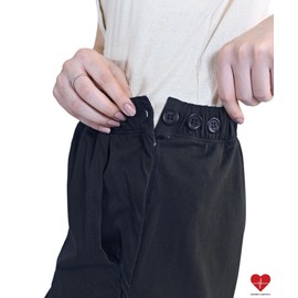 Inspired Comforts Post Surgery Women Tear Away Shorts with Side Snaps, Black, X-Large