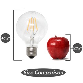 Waterproof, Shatterproof Commercial Grade Vintage LED Filament Oversized Globe Light String System with Hanging Socket Design (24' / 12 G25 Bulbs)