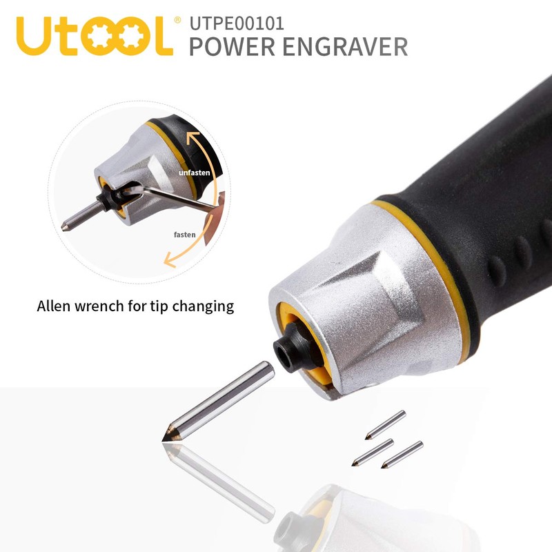 Utool 24W Power Engraving Tool Kit for Wood Metal Glass