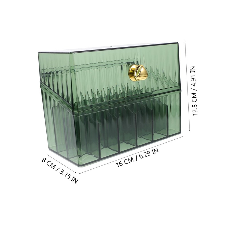 Ciieeo Lipstick Organizer Transparent Dustproof Storage Box for Lip Gloss