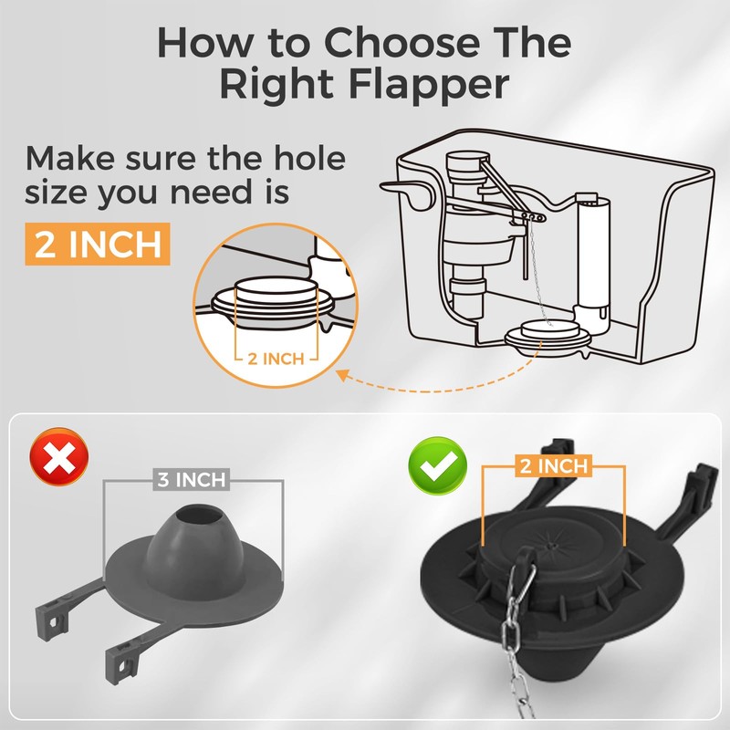 Houpeoro Universal Toilet Repair Kit for Inside Tank – Includes