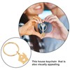 LIFKOME First Home Silver Stainless Steel Keyring Handbag Key Chain