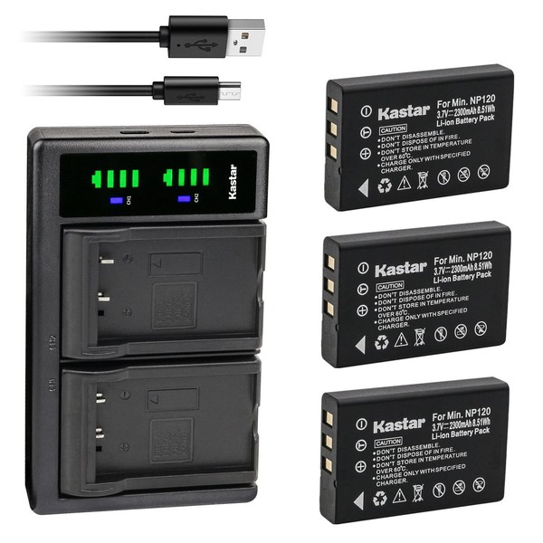 Kastar 3-Pack Battery and LTD2 USB Charger Replacement for Brother
